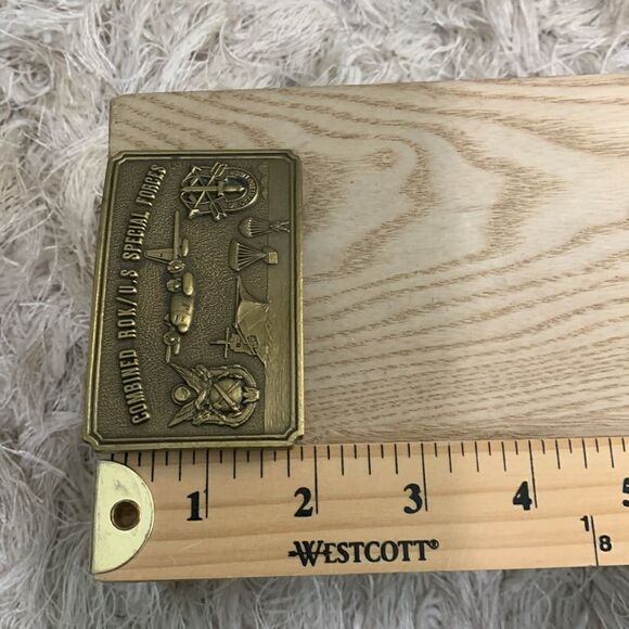 ROK/U.S. Special Forces Metal Belt Buckle No Manufacturers Mark Vintage - Picture 13 of 16